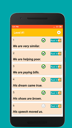 English Sentence Listen & Make Screenshot 2 - AppWisp.com