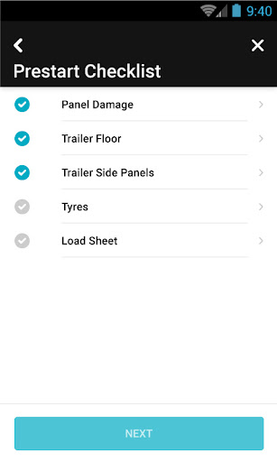 SmartOstrich Prestart Screen 3