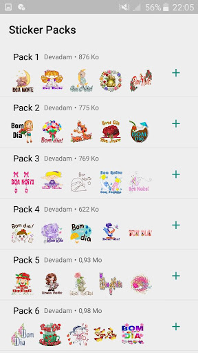 Android application Bom Dia e Boa Noite Stickers 2 screenshort