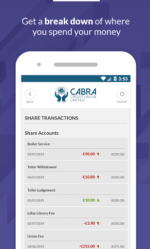 Cabra Credit Union Screen 3