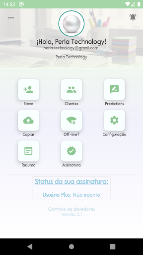 Visualização do aplicativo