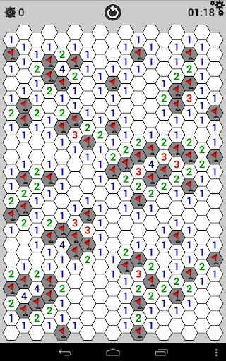 Minesweeper at hexagon