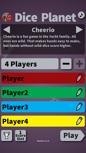Android application Dice Planet screenshort