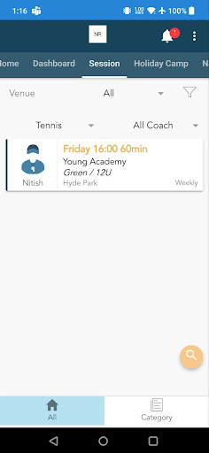 Nitish Raj Tennis Screen 3