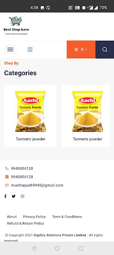 Android application Best Shop Karo screenshort