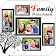 Family photo frame icon