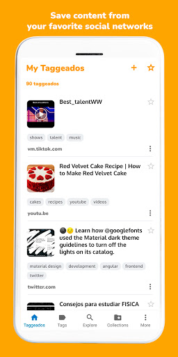 Taggeados: save web links Screen 2