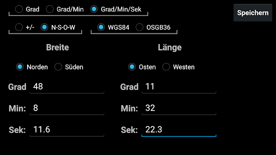 Polaris Navigation GPS Screenshot