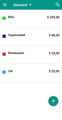 Android application My Expenses: Spending Tracker. screenshort