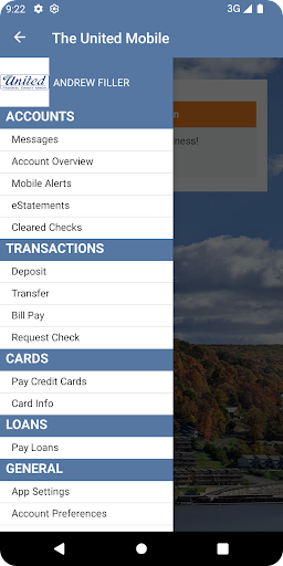 The United FCU Mobile Banking Screen 3