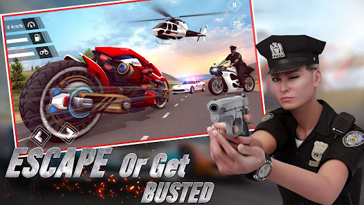 Cop Duty Police Bike Chase 1.1 APK + Mod (Unlimited money) untuk android
