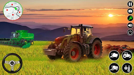 Farm Sim Tractor Trailer Games