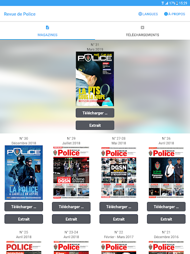 Android application Revue de police screenshort