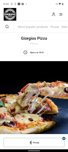 Android application Giorgios Pizza screenshort