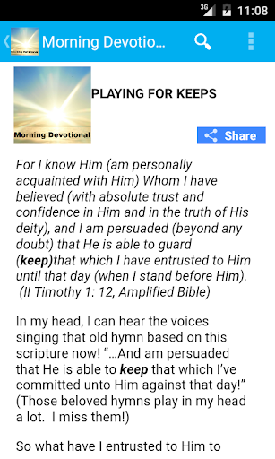 Morning Devotionals Screen 2