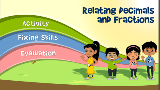 Android application Relating Decimals & Fractions screenshort