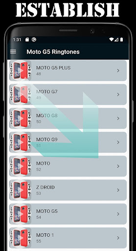 Android application moto g5 ringtones screenshort