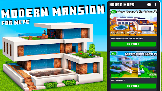 Casas modernas no Minecraft PE