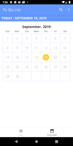 To Go List Screen 3