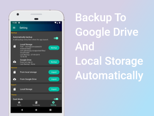 Voca Pocket  Store your vocabulary Flashcard