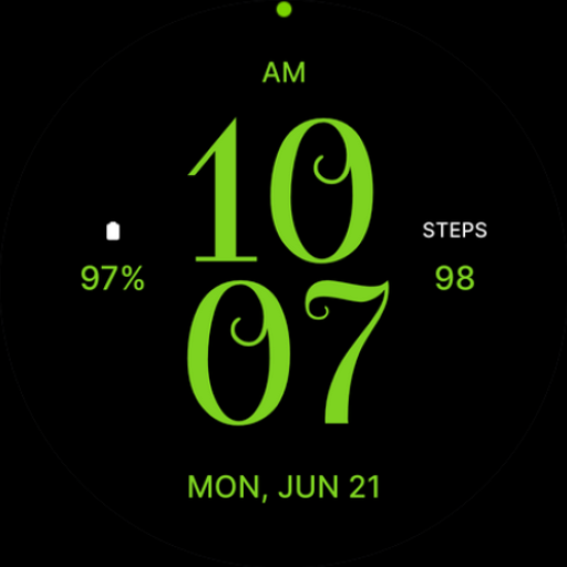Cute Green Watch Face screenshot 3