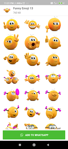 WAStickerApps ? New Funny Emoji 3D Stickers