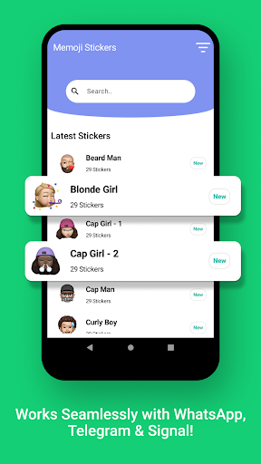 Screenshot of Memoji Stickers for WhatsApp