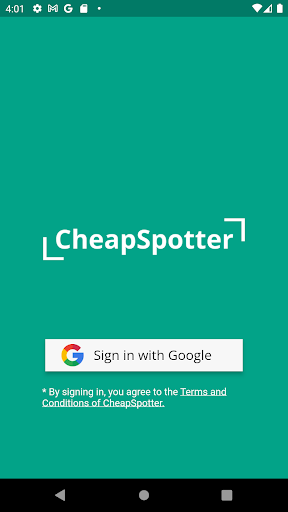 Android application CheapSpotter screenshort