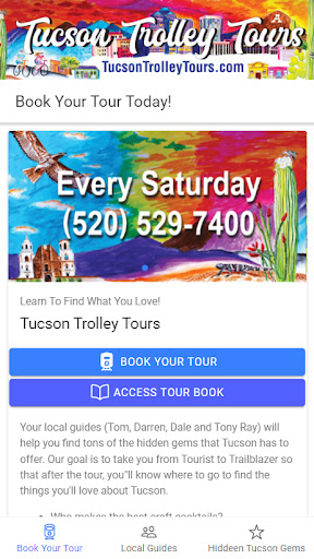 Android application Tucson Trolley Tours screenshort
