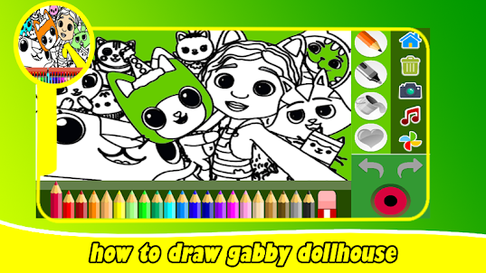 How to draw Gaby's dollhouse