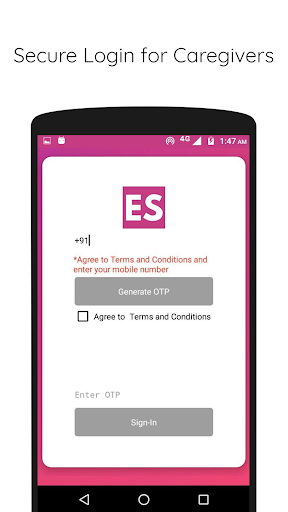 Android application ES Caregiver screenshort