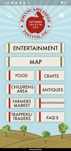 Android application Johnny Appleseed Festival screenshort
