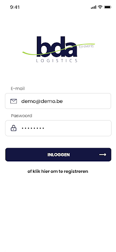 Android application BDA-Logistics screenshort