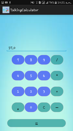 Talking Calculator Screen 2