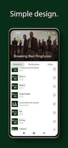 Android application Breaking Bad Ringtones screenshort