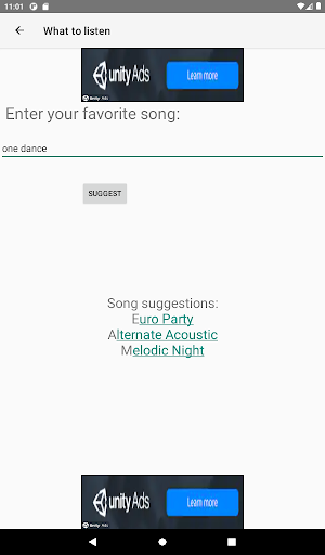 What to listen Screen 3