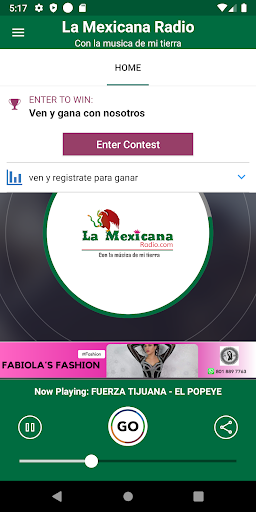 Android application La Mexicana Radio screenshort