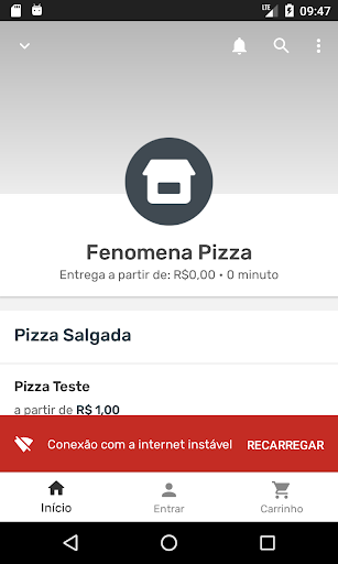Android application Fenomena Pizza screenshort