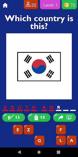 Android application Guess Asian Countries By Flag screenshort