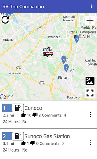 Android application RV Trip Companion screenshort