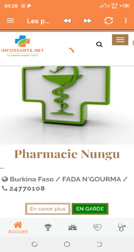 Infossante- pharmacie de garde Screen 2
