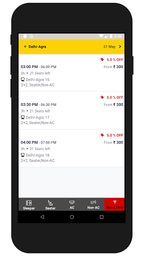 Taj Express Bus Service Screen 3