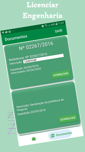 Licenciar Engenharia Screen 2