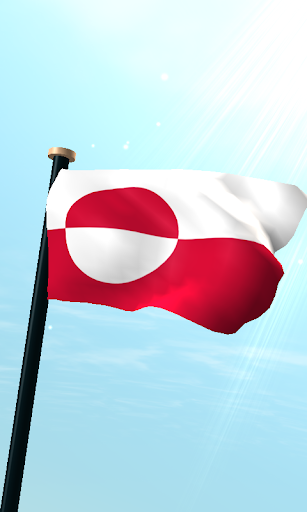 Android application Greenland Flag 3D Free screenshort
