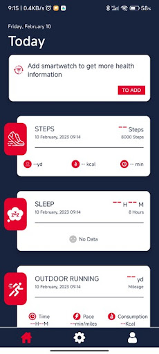 Android application FILA S-WATCH screenshort