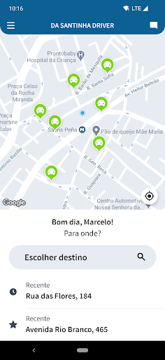 Android application Da Santinha Driver screenshort