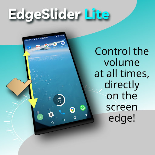 Android application EdgeSlider Lite (Vol. control) screenshort