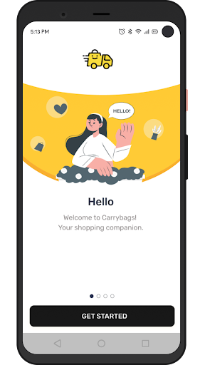 Android application WeCarryBags screenshort