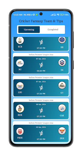 Cricket fantasy Tips & Teams Screen 2