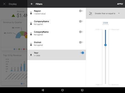 Infor Birst Mobile Analytics Varies with device APK screenshots 21